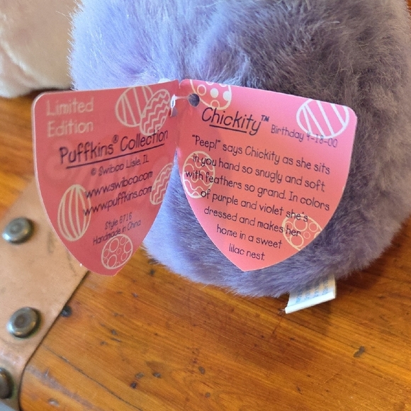 Puffkins By Swibco Set Of 3 Fluffy Chicks 2-Pink Chirps, 1 Purple Chickity - Picture 6 of 6